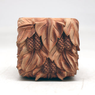 One-of-a-Kind Cones WOODCARVED Jewelry BOX 2.5x2.5x2