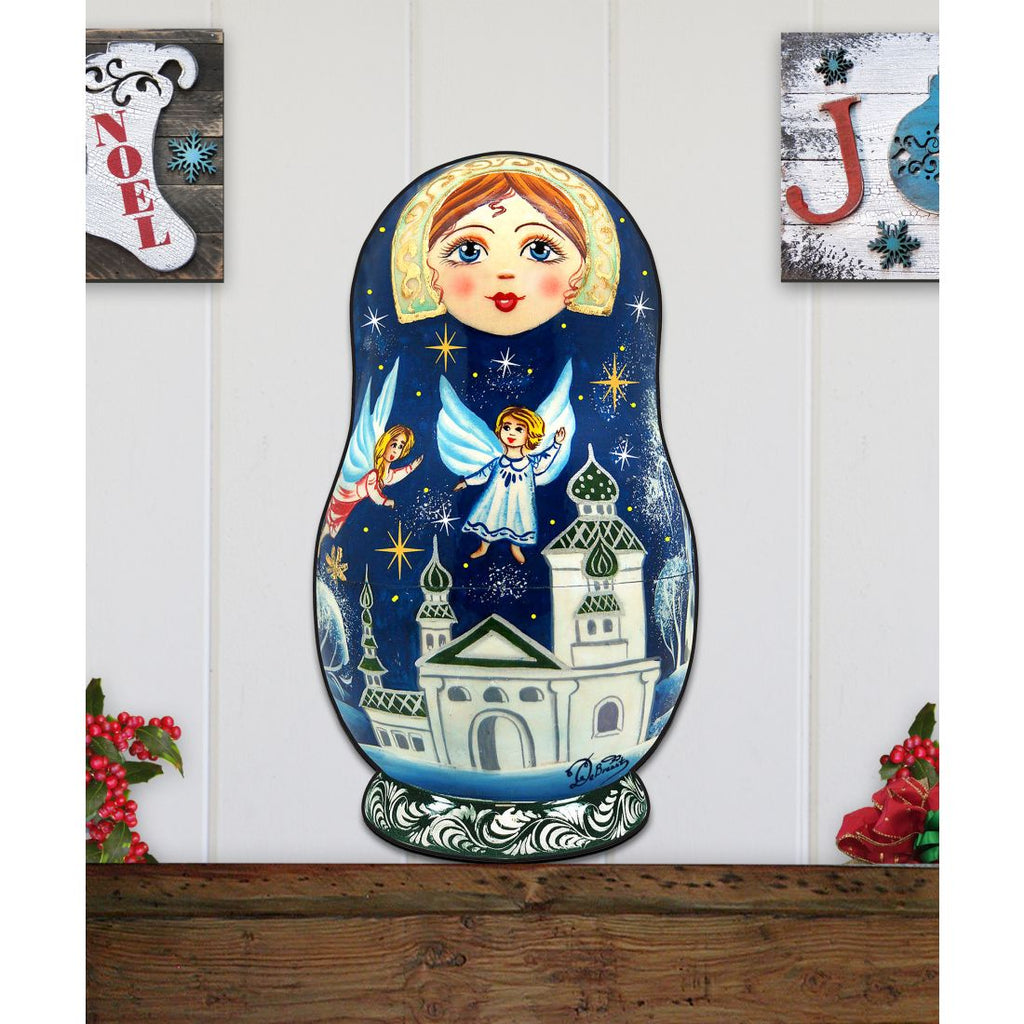 Flying Angels Nesting Doll Door Decor by G. DeBrekht - Christmas Decor - 8115941H