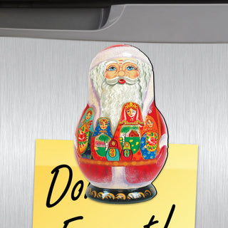 Santa Matryoshka Doll Shaped Refrigerator Magnets Set of 3