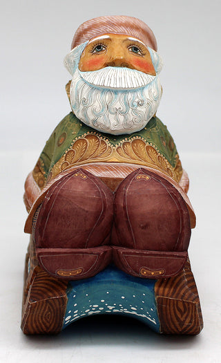 Hitching Santa Sleigh Figurine 4.5