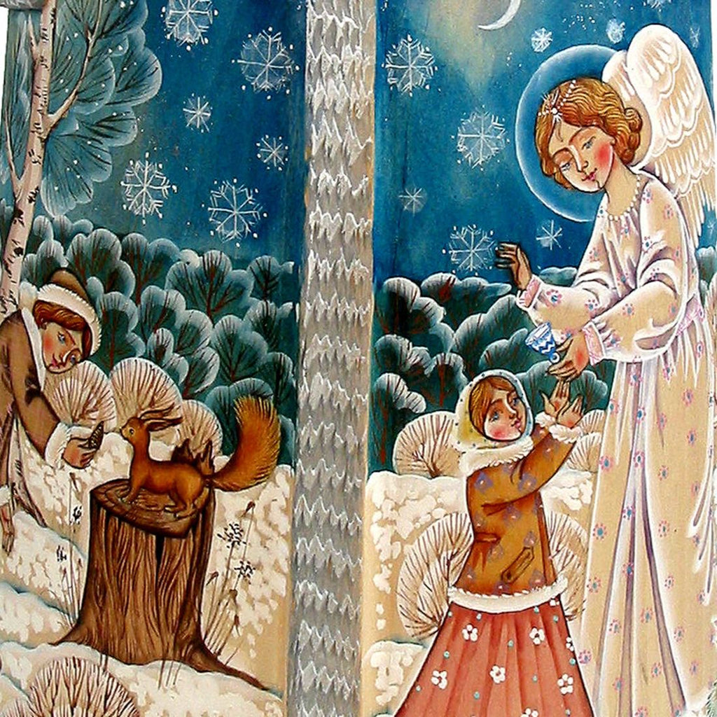 Angelic Guidance Santa Hand-Painted WOODCARVED Masterpiece by G. DeBrekht - Nativity Holiday Decor - 215860 *** PRE-ORDER - Handmade Just for You! ***