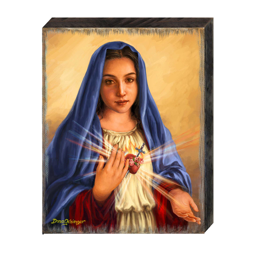 Immaculate Heart of Mary Wall Art by D. Gelsinger - Nativity Holiday Decor - 95686B-DG