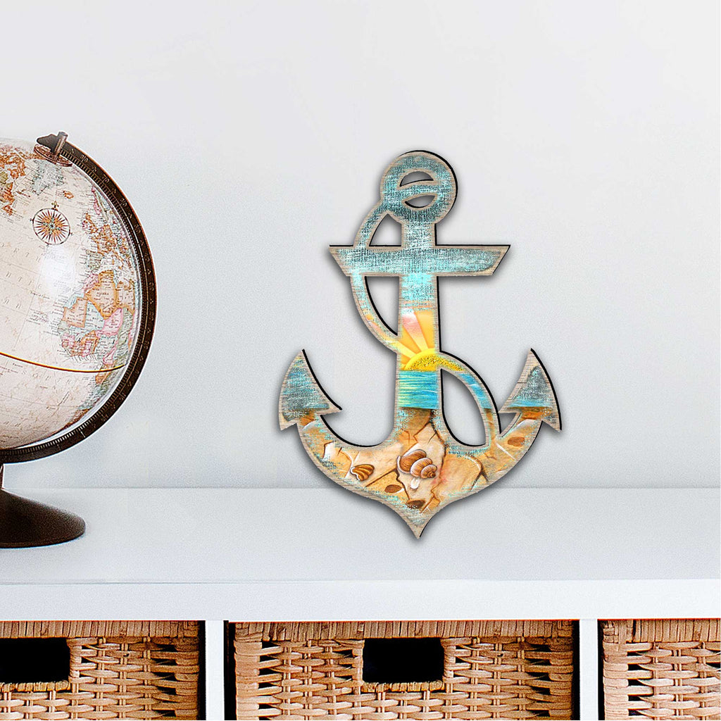 Coastal Sunset Anchor Decor by G. DeBrekht - Designocracy - 8198521M