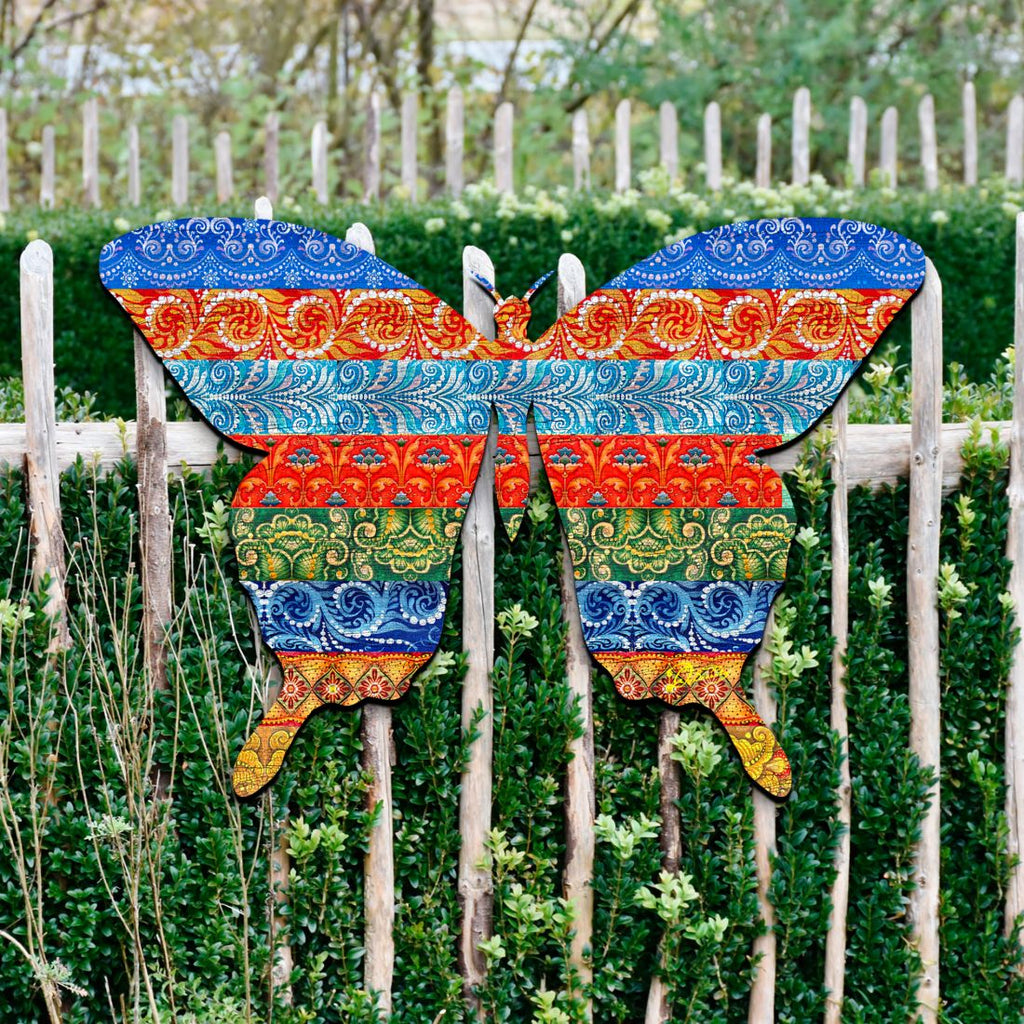 Quilted Butterfly Easter Door Decor by G. DeBrekht - Easter Spring Decor - 8198718H