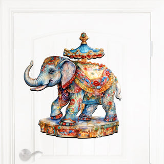 Carousel Elefant Holiday Door Decor by G. Debrekht - Christmas Decor - 8611029H