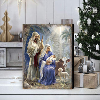 Holy Night Wooden Wall Art by D. Gelsinger - Nativity Holiday Decor - 95631B-1618