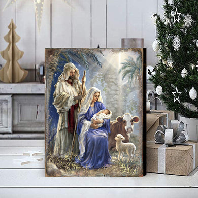 Holy Night Wooden Wall Art by D. Gelsinger - Nativity Holiday Decor - 95631B-1618