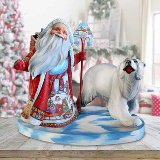 Arctic Santa Hand-Painted WOODCARVED Masterpiece by G. DeBrekht - Christmas Decor - L200031