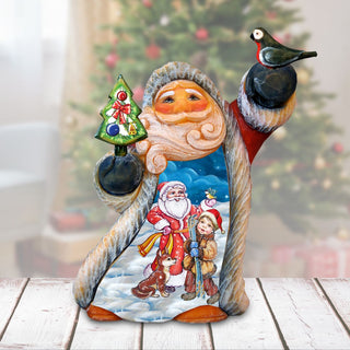 Penguin Pals Santa Christmas Figurine by G. DeBrekht - Christmas Santa Snowman Decor - 561625