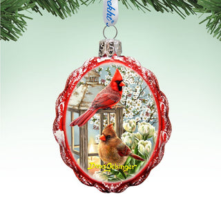 House Birds Mercury Glass Ornament by D. Gelsinger - Christmas Decor - 778105-DG