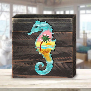 Seahorse Wooden Decor by G. DeBrekht - Coastal Holiday Decor - 8198517B