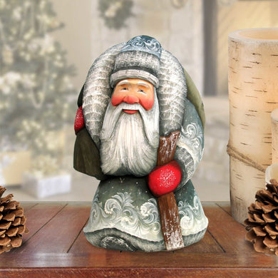 Child Rushing Through the Snow Hand-Painted WOODCARVED Figurine by G. DeBrekht - Christmas Decor - 821493 *** PRE-ORDER - Handmade Just for You! ***