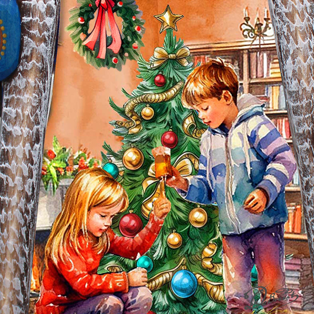 Adorned in Happiness Santa Hand-Painted WOODCARVED Masterpiece by G. DeBrekht - Christmas Holiday Decor - 210235SE