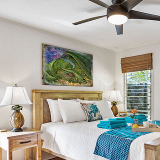 Never Tickle a Sleeping Dragon Fantasy Wooden Wall Art by Josephine Wall - Fantasy Decor - 852135-JW