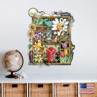 Bugs & Blossoms Whimsical Wall Art by Laura Seeley - Love Family Kids Decor - 8513002-LS