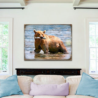 Bear Art Wooden Wall Art by Nature Wonders - Nature Wildlife Decor - 95297B