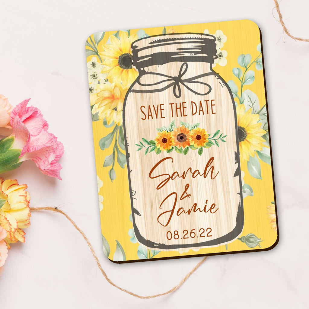 Housewarming Gift Refrigerator Magnet Custom Names and Dates Magnets Mason Jar Magnet Party Favors Custom magnets