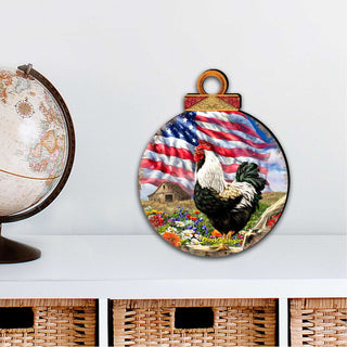 Morning in America Holiday Outdoor Decor Large Ornament by D. Gelsinger - American Patriotic Decor - 8027104M-DG
