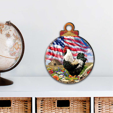 Morning in America Holiday Outdoor Decor Large Ornament by D. Gelsinger - American Patriotic Decor - 8027104M-DG