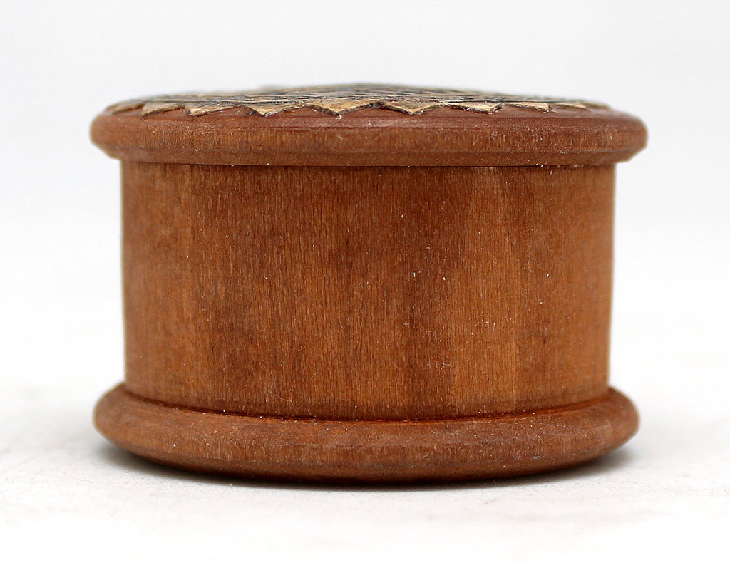 One-of-a-Kind Birch Bark Tree Round Tiny Wooden Box 1