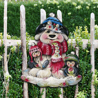 Christmas Dog Penguin Door Decor by Jamie Mills-Price - Pets Dog and Cats Decor - 8457503H