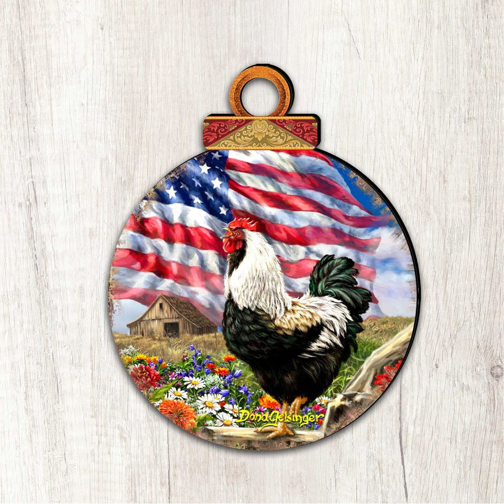 Morning in America Holiday Outdoor Decor Large Ornament by D. Gelsinger - American Patriotic Decor - 8027104M-DG