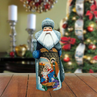 Story of Nativity Santa Hand-Painted WOODCARVED Masterpiece by G. DeBrekht - Nativity Holiday Decor - 821372 *** PRE-ORDER - Handmade Just for You! ***