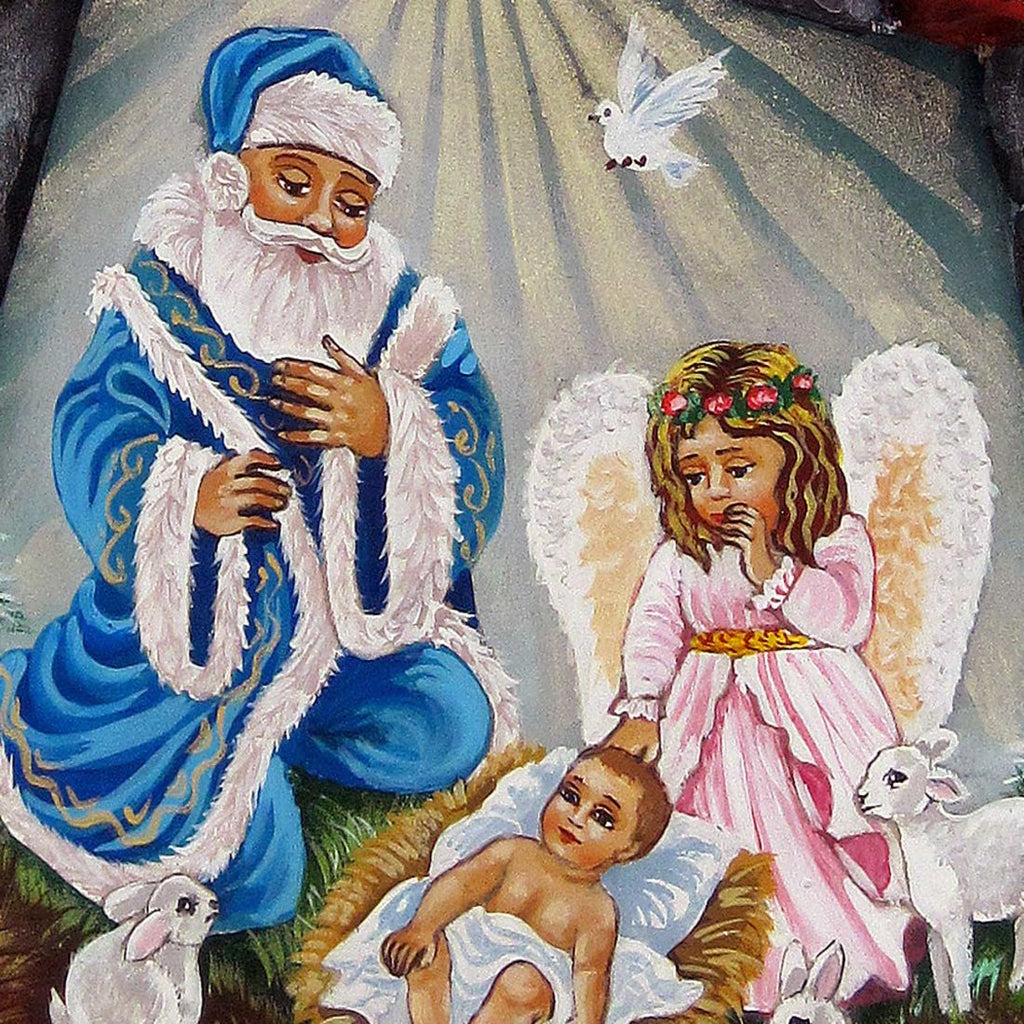 Adoration Santa Hand-Painted WOODCARVED Masterpiece by G. DeBrekht - Nativity Holiday Decor - 821624 *** PRE-ORDER - Handmade Just for You! ***