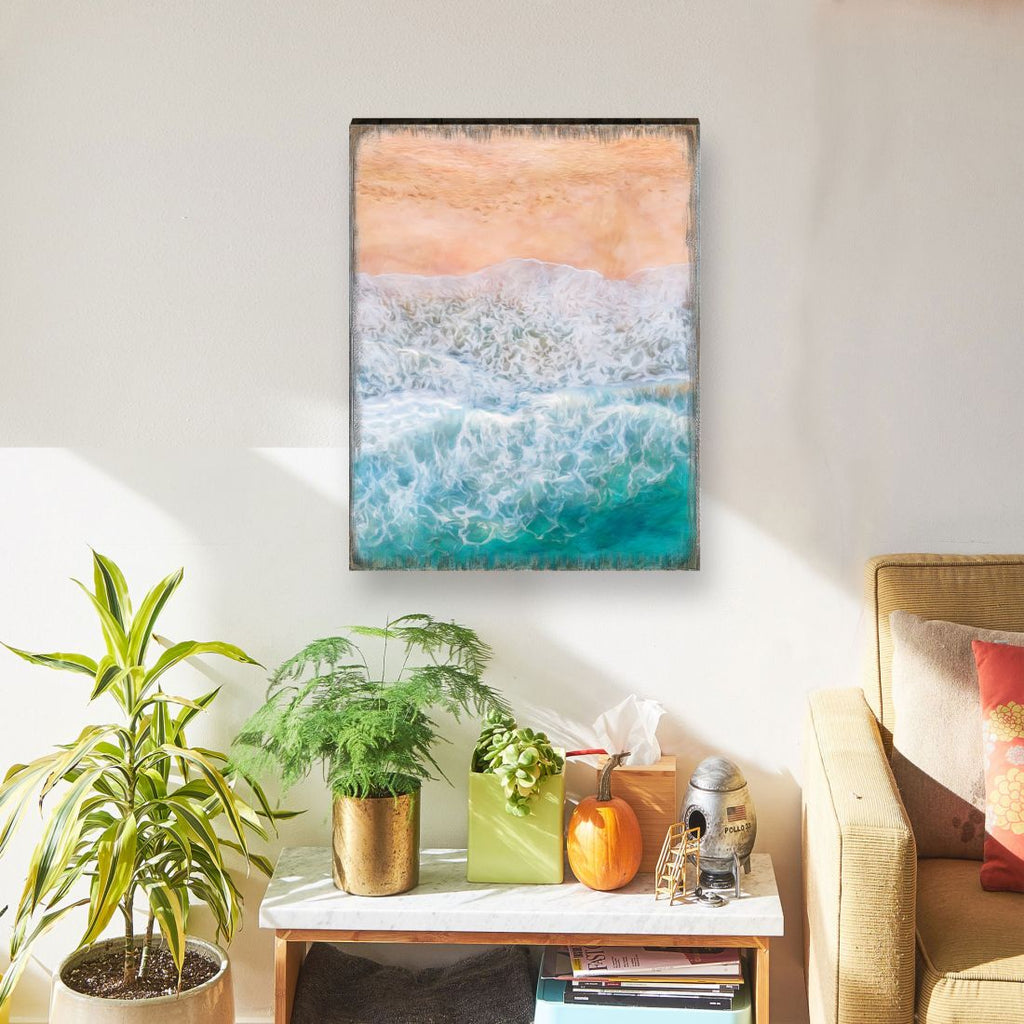 Ocean Shore Art Wooden Wall Art by Nature Wonders - Nature Wildlife Decor - 95397B