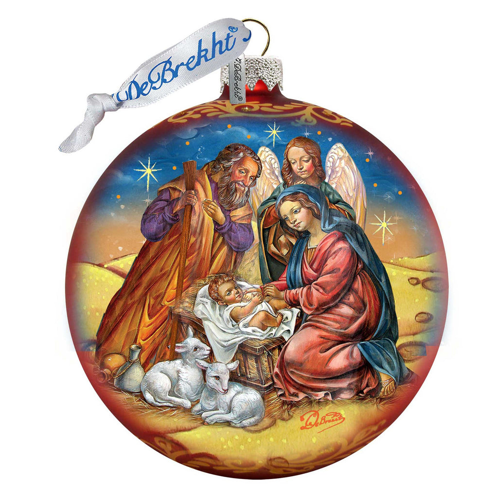 Regal Nativity Glass Ornament by G. DeBrekht - Nativity Holiday Decor - 73369
