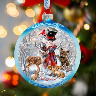 Frosty and His Forest Friends Glass Ornament Limited Edition by G. DeBrekht - Christmas Decor - 73908-DG