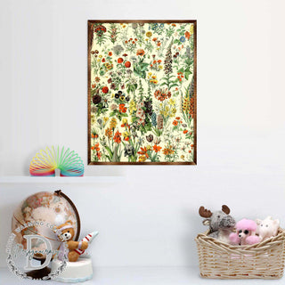 Flowers Montessori Wooden Poster - Homeschool I Educational Poster - Classroom Decor - Aesthetic - 310222