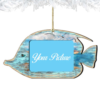 Tropical Fish Coastal Picture Frame Ornaments - Ornament for Photo - Coastal Holiday Decor - 8198527PF