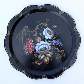 One-of-a-Kind Authentic Zhostovo Metal Tray Hand-Painted by Tatiana Sholohova 17D Functional Kitchenware Table and Unique Wall Decor