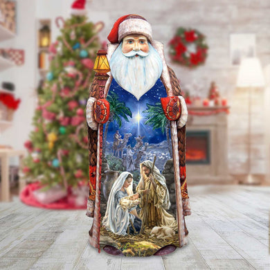 Glory Nativity Hand-Painted WOODCARVED Figurine by D. Gelsinger - Nativity Holiday Decor - 242111-1722