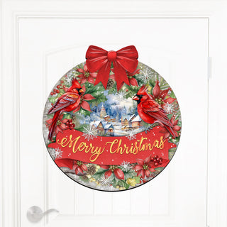 Merry Christmas Front Door Welcome Sign, Wooden Front Porch Decor by G. Debrekht Christmas Decor - 933121H