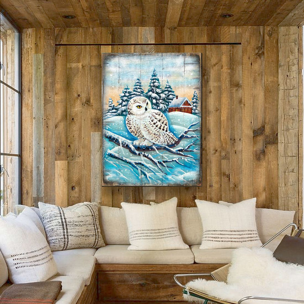 Lokki Owl Art Wooden Wall Art by Nature Wonders - Nature Wildlife Decor - 95213B