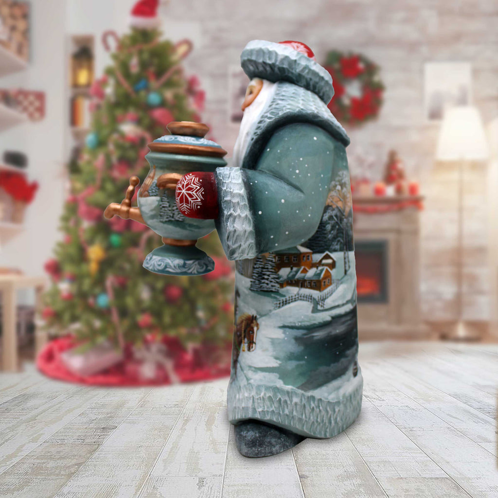 Welcome Christmas Santa Hand-Painted WOODCARVED Masterpiece by G. DeBrekht - Christmas Decor - 821715