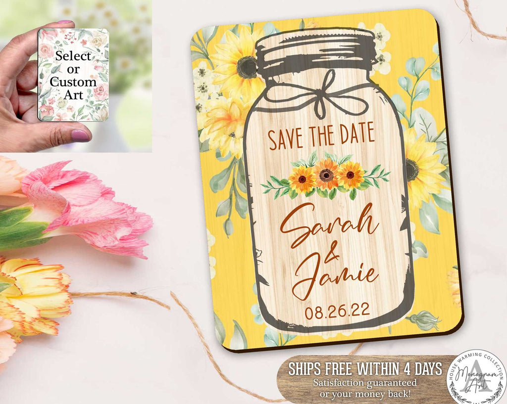 Housewarming Gift Refrigerator Magnet Custom Names and Dates Magnets Mason Jar Magnet Party Favors Custom magnets