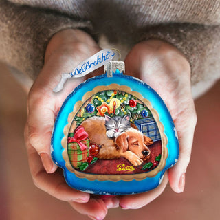 Furry Friends Glass Ornament by G. DeBrekht - Christmas Decor - 756-016