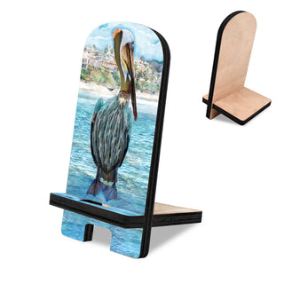 Pelican Coastal Cell Phone Stand Wood Mobile Tablet Holder Charging Station Organizer - 892044
