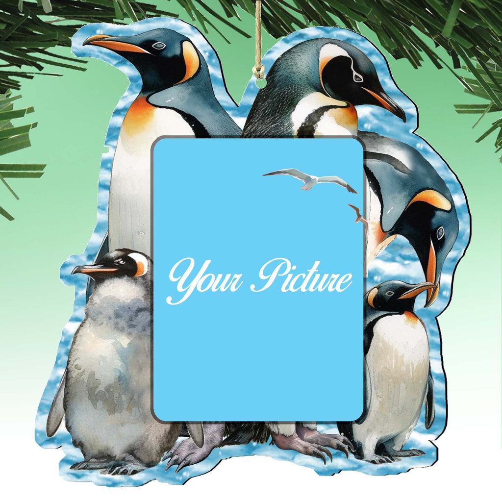 Penguin's Family Ornament Picture Frame Ornament for Photo by G. Debrekht - 8198542-2PF