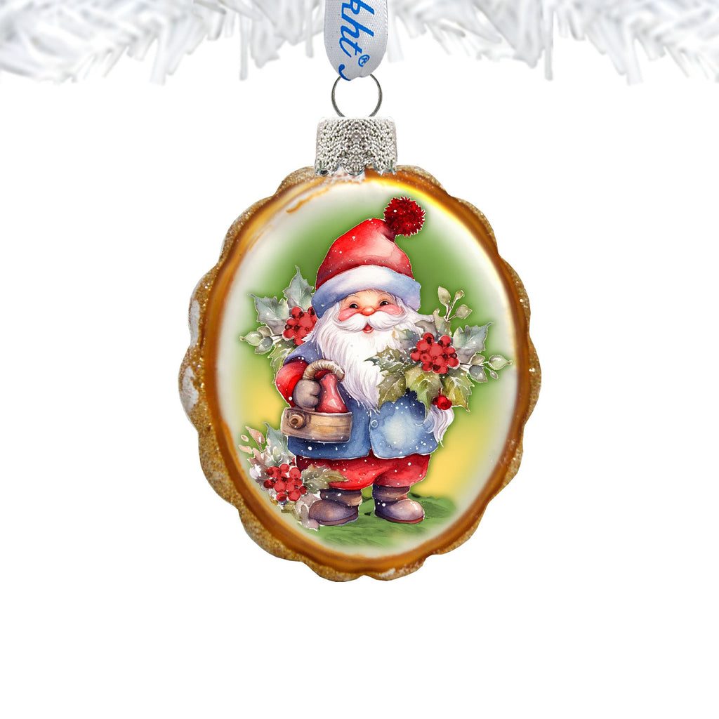 Christmas Gnome Mercury Glass Ornaments by G. Debrekht - Christmas Decor - 776018