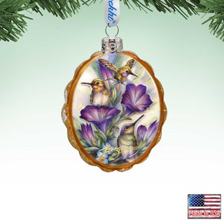 Everlasting Friendship Hummingbird Mercury Glass Ornament by J. Bergsma - Wildlife Holiday Decor - 7783936-JB