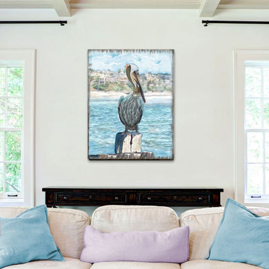 Ocean Serenity Pelicans Wooden Coastal Wall Art by Nature Wonders - Coastal Sea-Life Decor - 95252-3B