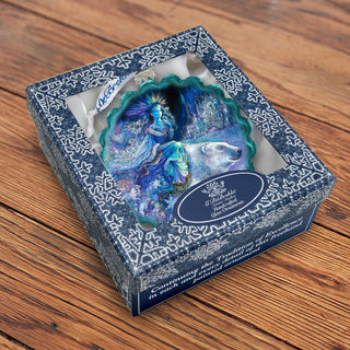 Polar Princess Wreath Glass Ornament by Josephine Wall - Wildlife Holiday Decor - 759-407-JW