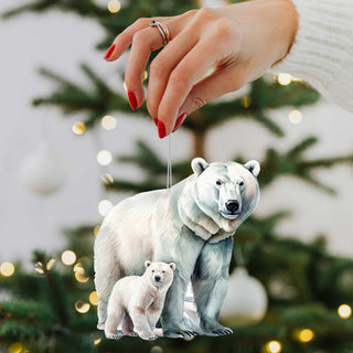 Alaskan Bears Eco Wood Ornaments Set of 3 by G. Debrekht - Wildlife Holiday Decor - 8091320S3