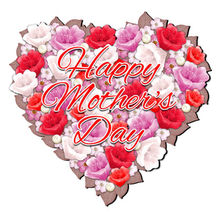 Happy Mothers Day Flower Heart Holiday Outdoor Decor Garden Stake by G. DeBrekht - Love Family Kids Decor - 8185308-2M