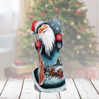 Midnight Sleigh Ride Hand-Painted WOODCARVED Masterpiece by G. DeBrekht - Christmas Decor - 821446 *** PRE-ORDER - Handmade Just for You! ***