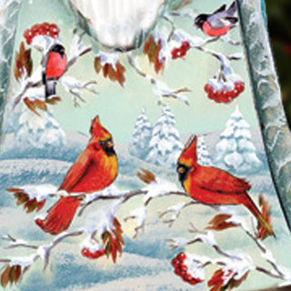 Santa Cardinal Hand-Painted WOODCARVED Masterpiece by G. DeBrekht - Wildlife Holiday Decor - 821559